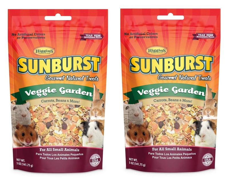 Higgins Sunburst Veggie Garden, 5 Ounces, Gourmet Natural Treats for All Small Animals (2 Pack - 5 Ounces) - Image 1